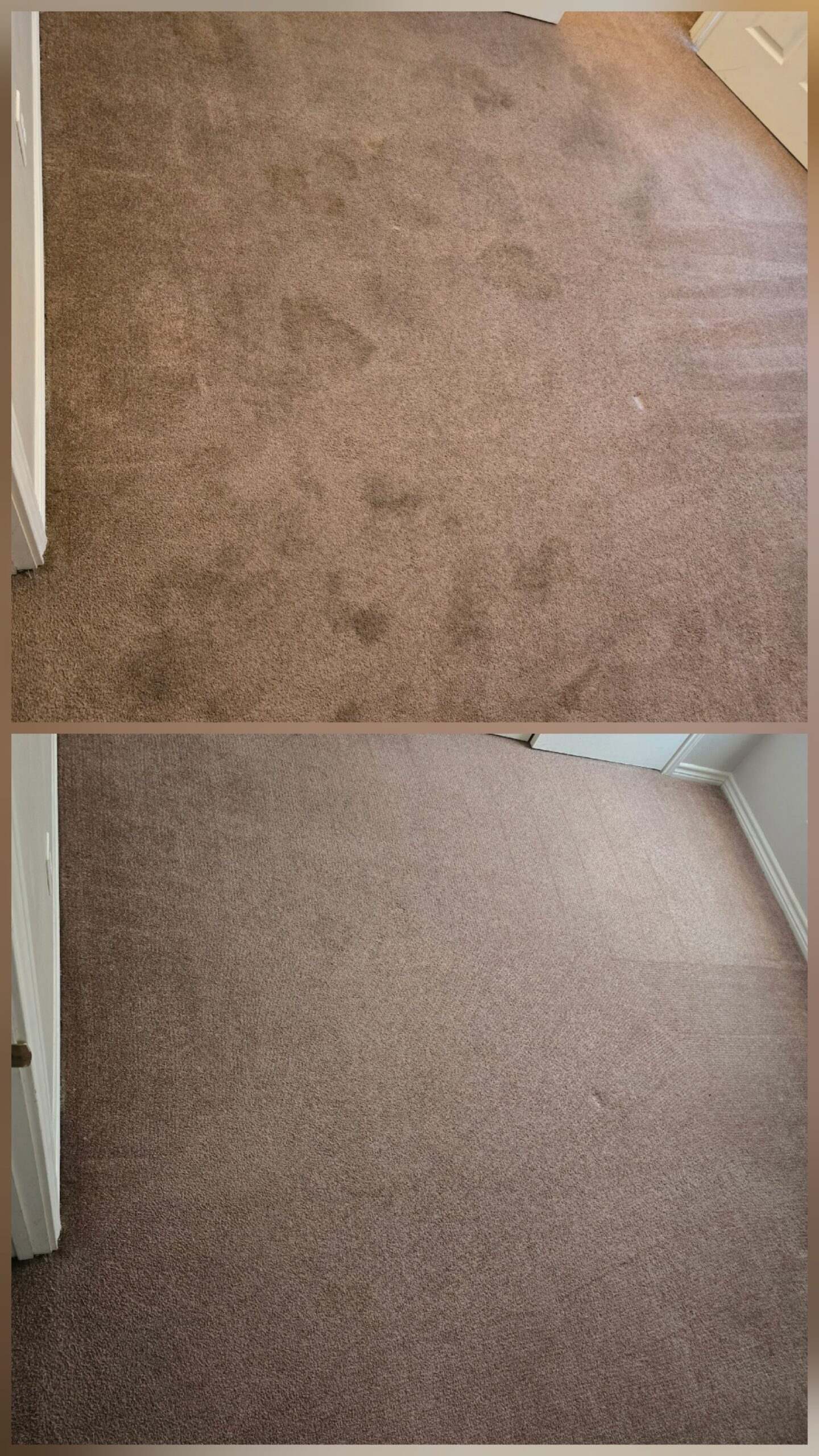 Carpet Cleaning Before and After by Granbury Carpet Cleaning.