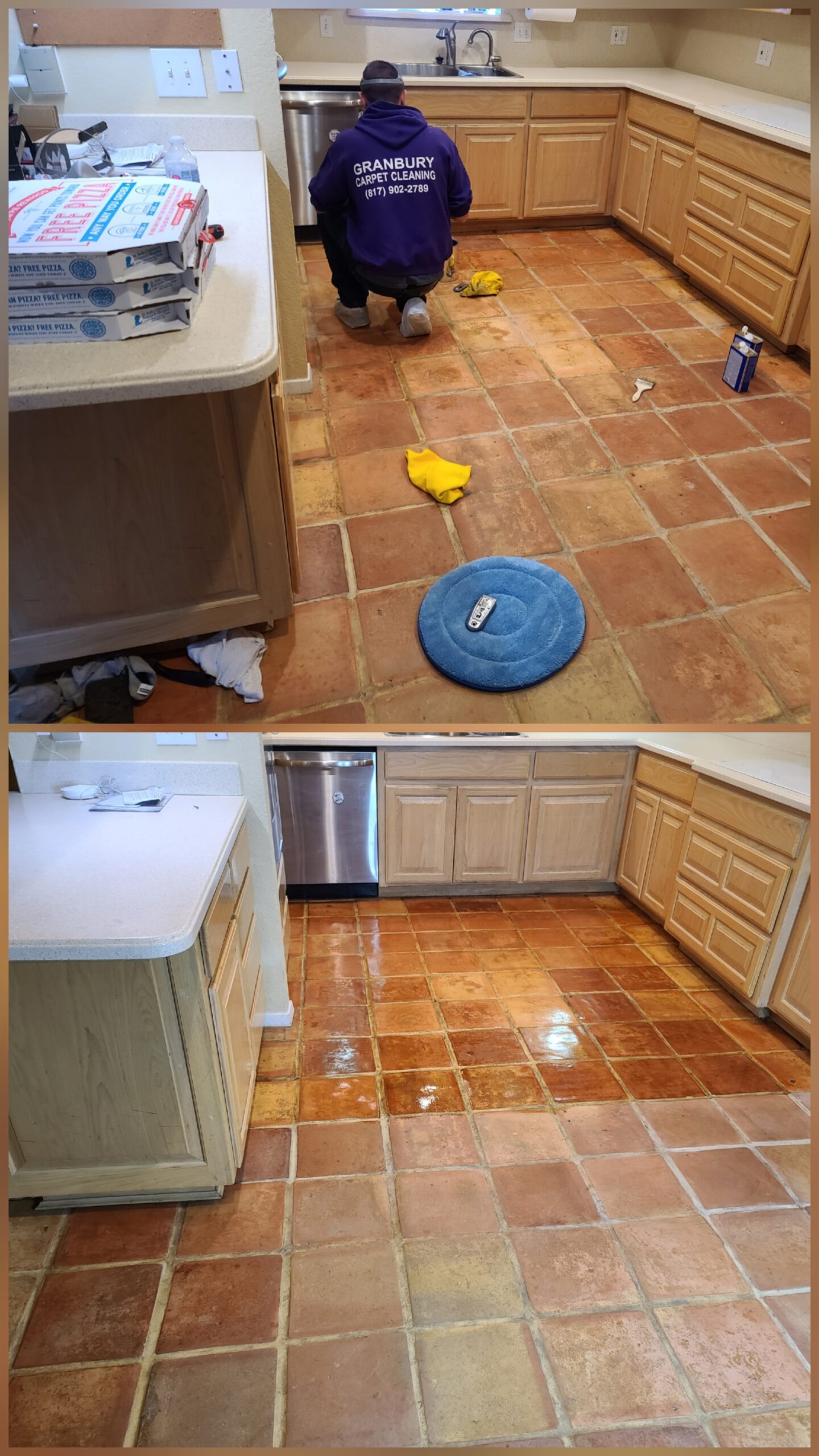 Tile and Grout Cleaning by Granbury Carpet Cleaning.