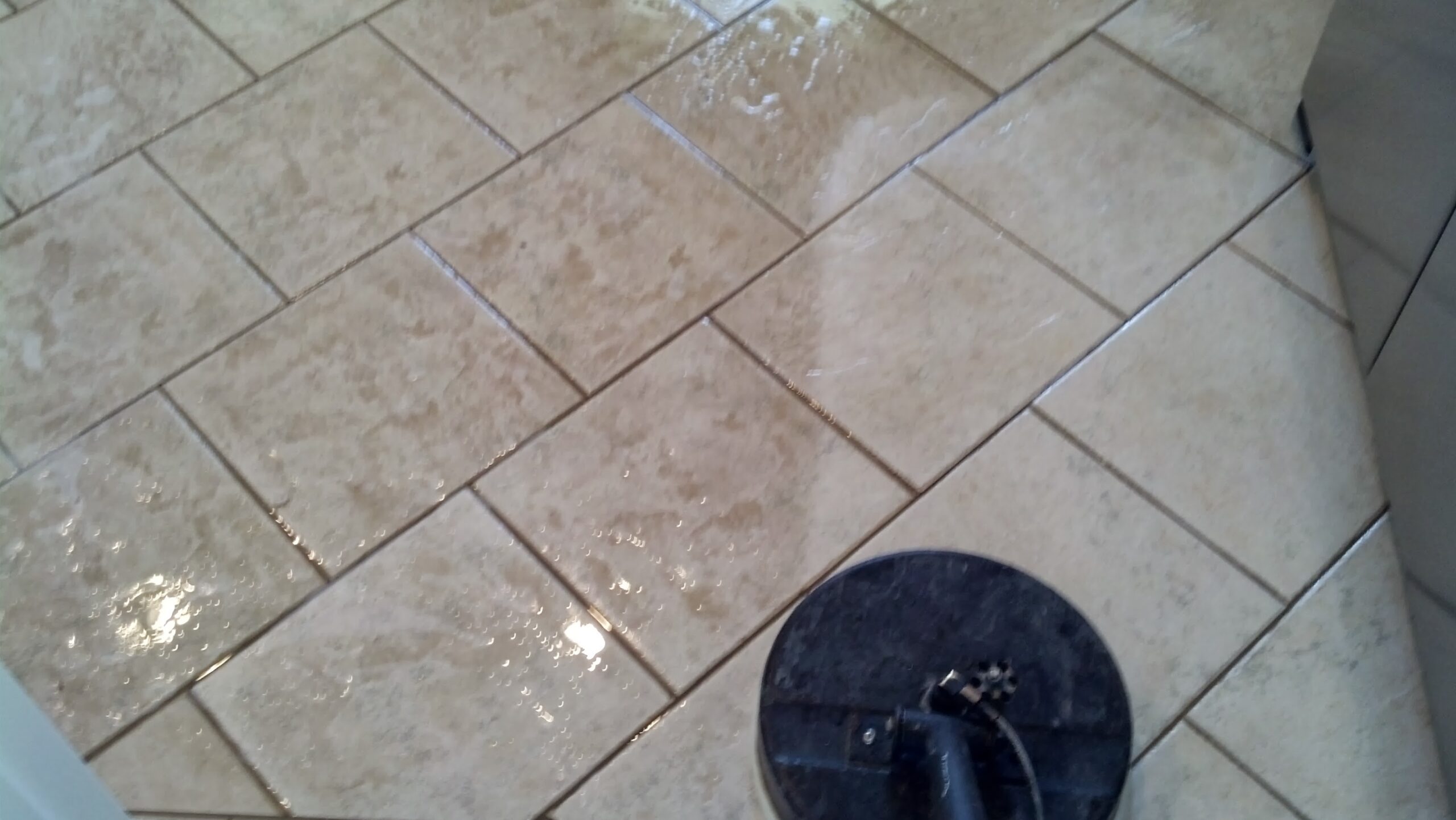 Tile and grout cleaning by Granbury Carpet Cleaning.
