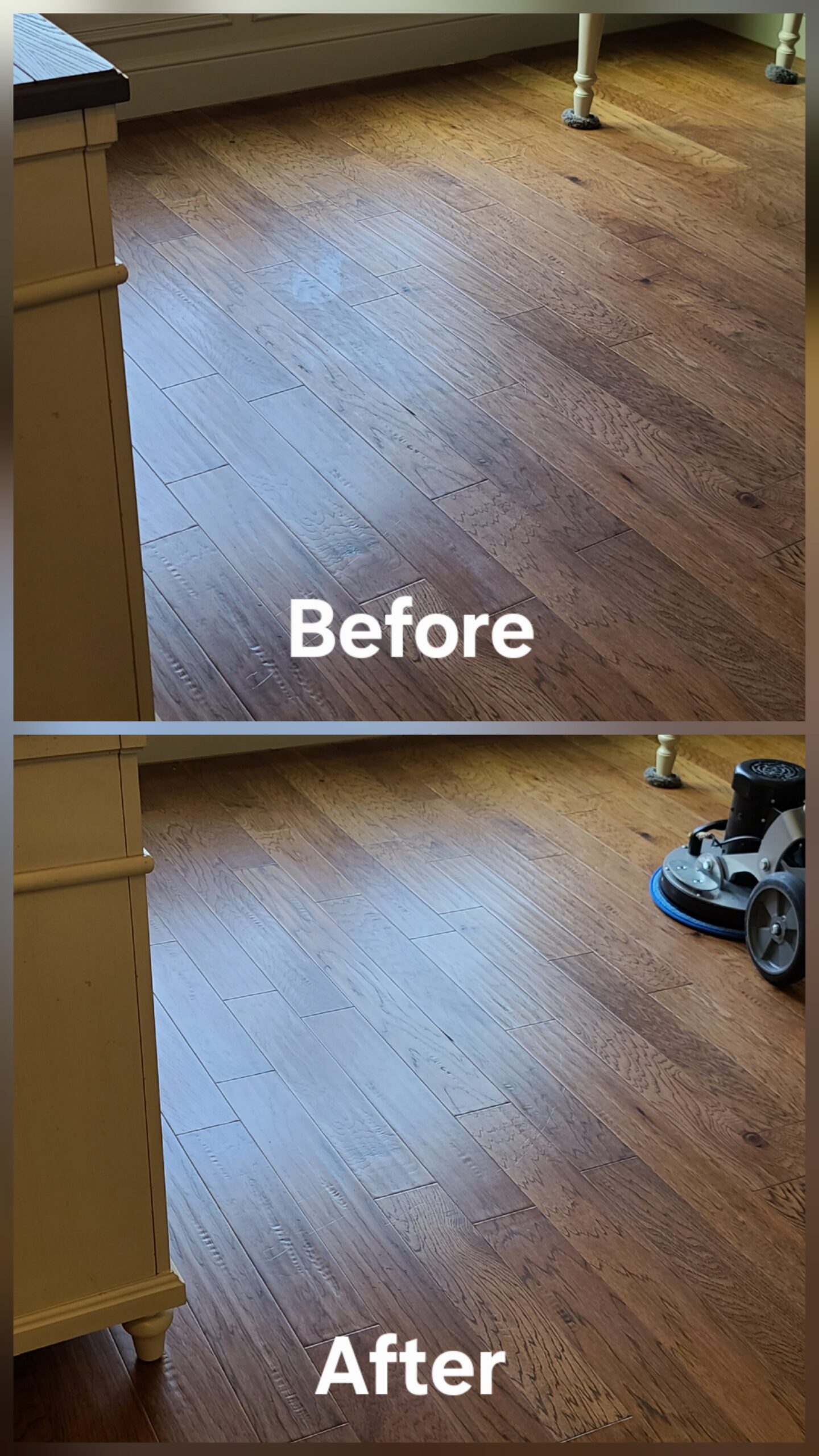 Wood floor cleaning by Granbury Carpet Cleaning.
